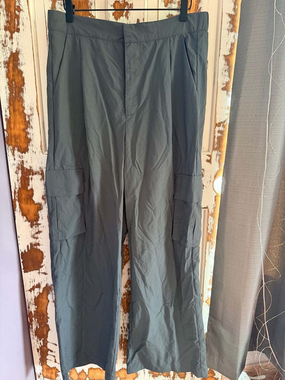 Wilo The Label Parachute Fly Cargo Pants in Gunmetal Gorpcore Utility Travel